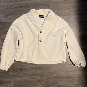 Kittenish - cropped sweater with ties at the bottom to make it tighter on waits